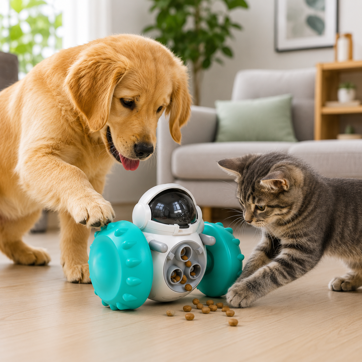 JUGUETE INTERACTIVO DISPENSADOR DE COMIDA PARA PERROS™