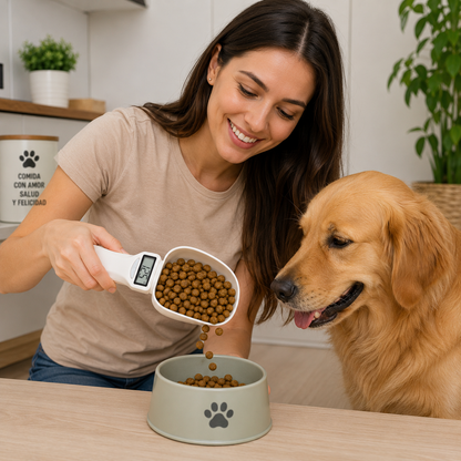 CUCHARA DIGITAL PARA LA COMIDA DE TUS MASCOTAS™